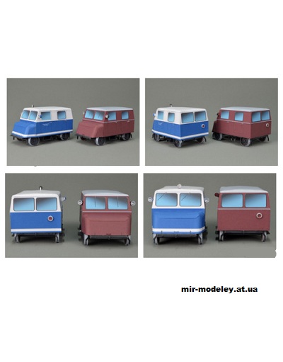 №1085 - Дрезина Klv 11 (Mondorfer Bastelbogen) из бумаги — развертка (шаблон) papercraft скачать бесплатно | Мир бумажного моделирования