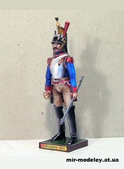 №10940 - Кирасир / Corazziere (Fabrizio Prudenziati) из бумаги — развертка (шаблон) papercraft скачать бесплатно | Мир бумажного моделирования