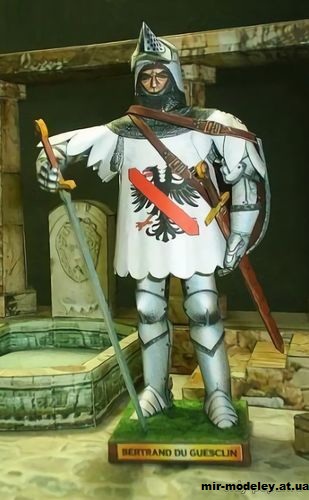 №10978 - Bertrand du Guesclin / Бертран дю Геклен (Fabrizio Prudenziati) из бумаги — развертка (шаблон) papercraft скачать бесплатно | Мир бумажного моделирования