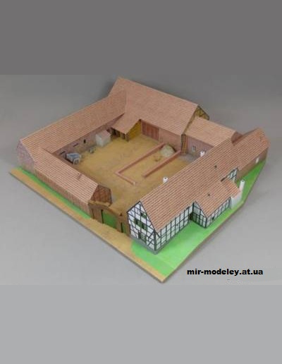 №1152 - Giesenshof (Mondorfer Bastelbogen) из бумаги — развертка (шаблон) papercraft скачать бесплатно | Мир бумажного моделирования