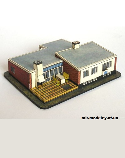 №12094 - Современный коттедж / Moderní domek (ABC 13/1975) из бумаги — развертка (шаблон) papercraft скачать бесплатно | Мир бумажного моделирования