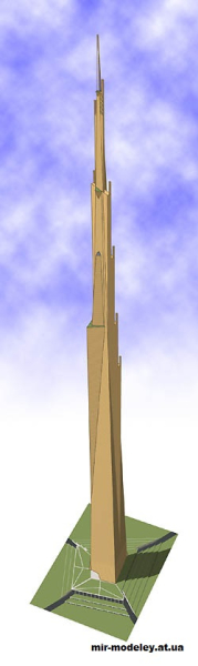 №12279 - Mile High Illinois (Currell Graphics) из бумаги — развертка (шаблон) papercraft скачать бесплатно | Мир бумажного моделирования