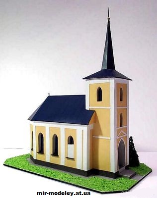 №12850 - Kaple Panny Marie Sedmibolestne (Pavel Styl) из бумаги — развертка (шаблон) papercraft скачать бесплатно | Мир бумажного моделирования