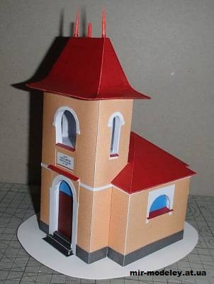 №12861 - Kaple sv. Cyrila a Metoděje v Hodíškově (Pavel Styl) из бумаги — развертка (шаблон) papercraft скачать бесплатно | Мир бумажного моделирования