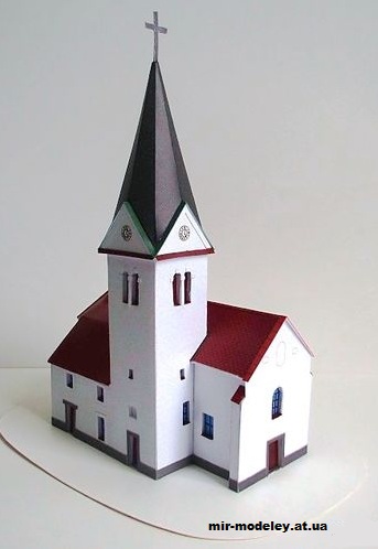 №12869 - Церковь св. Лаврентия / Cerkev sv. Lovrenca (Pavel Styl) из бумаги — развертка (шаблон) papercraft скачать бесплатно | Мир бумажного моделирования