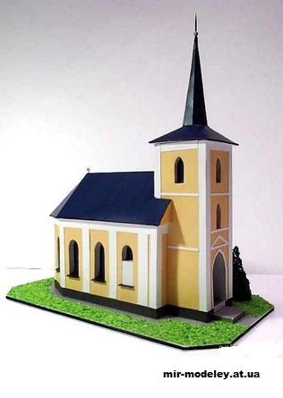 №12879 - Kaple Panny Marie Sedmibolestne (Pavel Styl) из бумаги — развертка (шаблон) papercraft скачать бесплатно | Мир бумажного моделирования