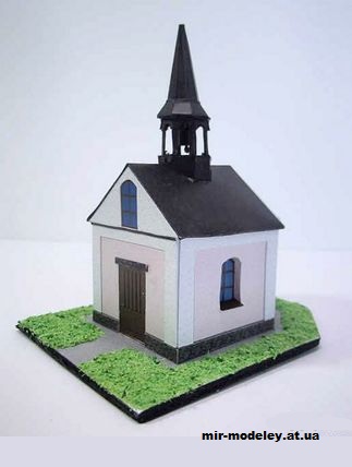 №12881 - Kaple sv. Anny v obci Melkovice (Pavel Styl) из бумаги — развертка (шаблон) papercraft скачать бесплатно | Мир бумажного моделирования