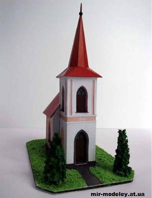 №12882 - Kaple sv. Petra a Pavla ve Veselicku (Pavel Styl) из бумаги — развертка (шаблон) papercraft скачать бесплатно | Мир бумажного моделирования