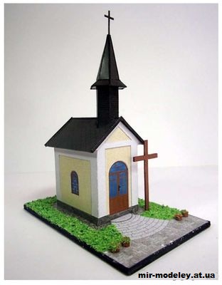 №12897 - Kaple sv. Cyrila a Metoděje v Blažkově (Pavel Styl) из бумаги — развертка (шаблон) papercraft скачать бесплатно | Мир бумажного моделирования