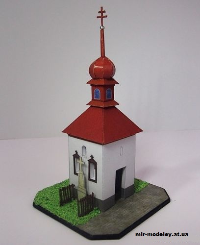 №12905 - Kaple ve Vidoníně (Pavel Styl) из бумаги — развертка (шаблон) papercraft скачать бесплатно | Мир бумажного моделирования