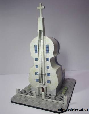 №12906 - Kostel ve městě Fo-šan v čínské provincii Kuang-tung из бумаги — развертка (шаблон) papercraft скачать бесплатно | Мир бумажного моделирования