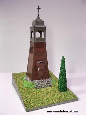 №12911 - Звонница в Шпиндлерув-Млин / Zvonička Špindlerův Mlýn (Pavel Styl) из бумаги — развертка (шаблон) papercraft скачать бесплатно | Мир бумажного моделирования