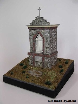 №12916 - Výklenková kaple v Březí nad Oslavou (Pavel Styl) из бумаги — развертка (шаблон) papercraft скачать бесплатно | Мир бумажного моделирования