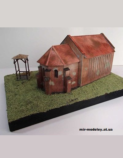 №12918 - Kostol Narodenia Panny Marie, Cierny Brod (Pavel Styl) из бумаги — развертка (шаблон) papercraft скачать бесплатно | Мир бумажного моделирования
