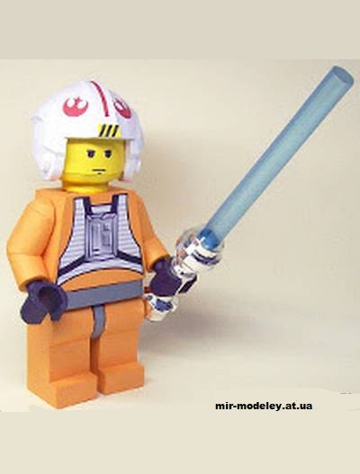 №13124 - LEGO 7140 Luke Skywalker (Star Wars) из бумаги — развертка (шаблон) papercraft скачать бесплатно | Мир бумажного моделирования