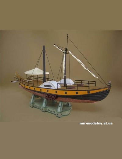 №1343 - Пароход Каледония / Dampfschiff Caledonia (Mondorfer Bastelbogen) из бумаги — развертка (шаблон) papercraft скачать бесплатно | Мир бумажного моделирования