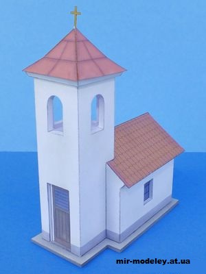 №13764 - Kaplička v Tišicích (Ondrej Hejl) из бумаги — развертка (шаблон) papercraft скачать бесплатно | Мир бумажного моделирования