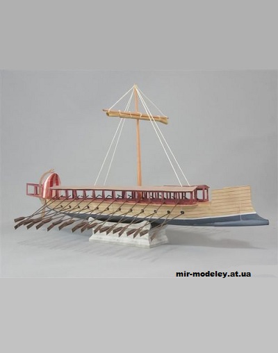 №1395 - Римская речная Либурна / Römische Flussliburne (Mondorfer Bastelbogen) из бумаги — развертка (шаблон) papercraft скачать бесплатно | Мир бумажного моделирования