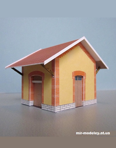 №14343 - Пакгауз / La halle a marchandises (Cles pour le train miniature 01) из бумаги — развертка (шаблон) papercraft скачать бесплатно | Мир бумажного моделирования