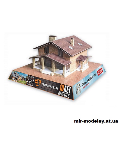 №14389 - Макет дома по проекту 40-04Z (Felis lynx) из бумаги — развертка (шаблон) papercraft скачать бесплатно | Мир бумажного моделирования