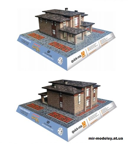 №14394 - Макет дома по проекту 45-64NKL (Felis lynx) из бумаги — развертка (шаблон) papercraft скачать бесплатно | Мир бумажного моделирования