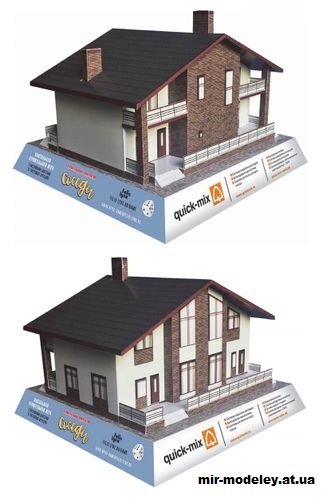 №14398 - Макет дома по проекту 48-23B (Felis lynx) из бумаги — развертка (шаблон) papercraft скачать бесплатно | Мир бумажного моделирования