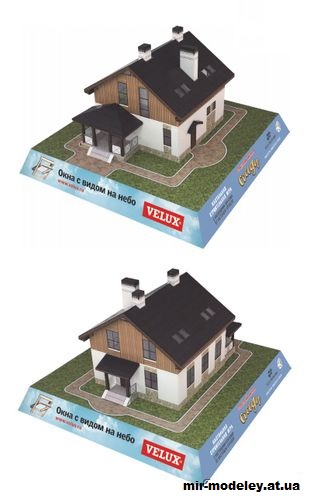 №14402 - Макет дома по проекту 57-17K (Felis lynx) из бумаги — развертка (шаблон) papercraft скачать бесплатно | Мир бумажного моделирования