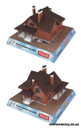 №14415 - Макет дома по проекту 58-75AL (Felis lynx) из бумаги — развертка (шаблон) papercraft скачать бесплатно | Мир бумажного моделирования
