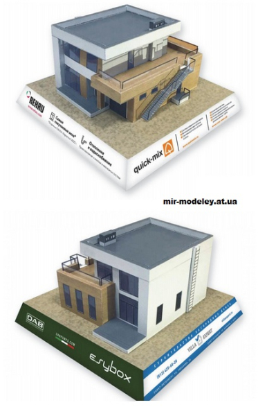 №14418 - Макет дома по проекту 62-07 (Felis lynx) из бумаги — развертка (шаблон) papercraft скачать бесплатно | Мир бумажного моделирования