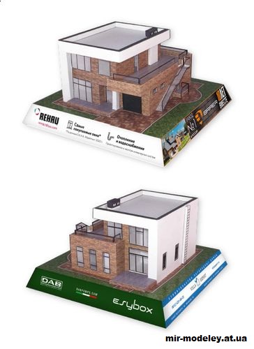 №14419 - Макет дома по проекту 62-07L (Felis lynx) из бумаги — развертка (шаблон) papercraft скачать бесплатно | Мир бумажного моделирования
