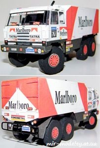 №1451 - Tatra 815 VD 13 350 6x6.1 Dakar 1988 (ABC 11/2008 ) из бумаги — развертка (шаблон) papercraft скачать бесплатно | Мир бумажного моделирования
