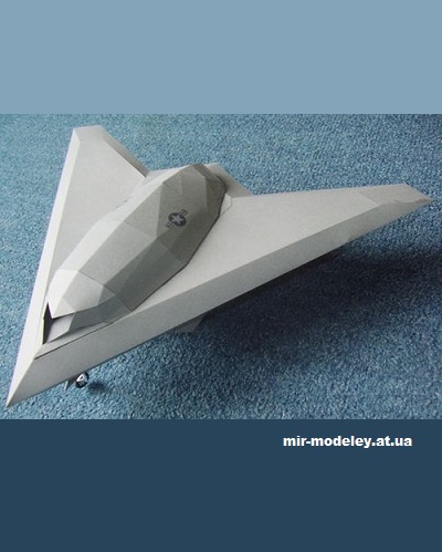 №14576 - Boeing X-45C из бумаги — развертка (шаблон) papercraft скачать бесплатно | Мир бумажного моделирования