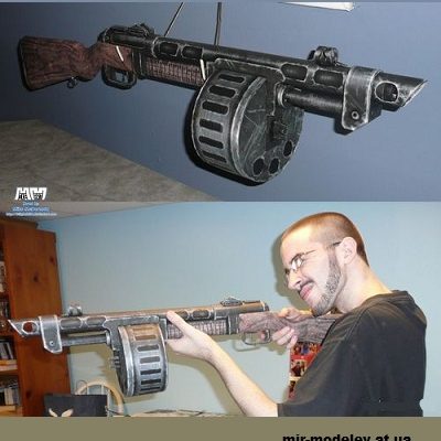 14589 boevoj drobovik combat shotgun fallout 3 iz bumagi razvertka shablon papercraft skachat besplatno mir bumazhnogo modelirovanija c549df6.jpg