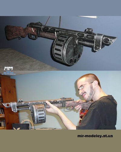 №14589 - Боевой дробовик / Combat Shotgun (Fallout 3) из бумаги — развертка (шаблон) papercraft скачать бесплатно | Мир бумажного моделирования