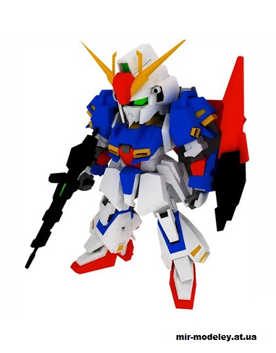 №14615 - SD MSZ-006 Zeta Gundam из бумаги — развертка (шаблон) papercraft скачать бесплатно | Мир бумажного моделирования