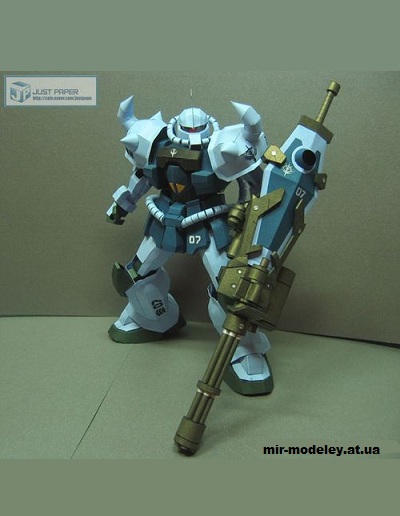 №14619 - MS-07B-3 Gouf Custom (blackgentle) из бумаги — развертка (шаблон) papercraft скачать бесплатно | Мир бумажного моделирования