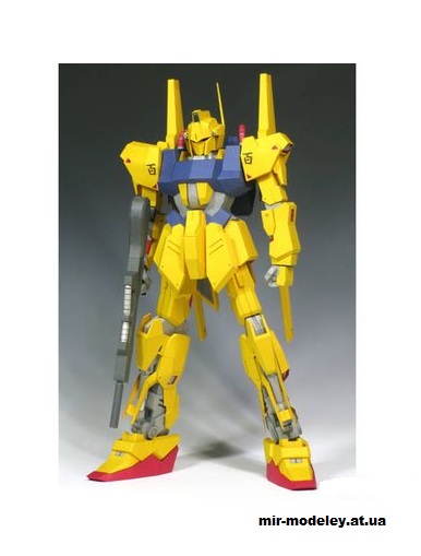 №14623 - MSN-00100 Hyaku Shiki Gundam из бумаги — развертка (шаблон) papercraft скачать бесплатно | Мир бумажного моделирования