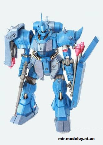 №14625 - AMS-119 Geara Doga Gundam из бумаги — развертка (шаблон) papercraft скачать бесплатно | Мир бумажного моделирования