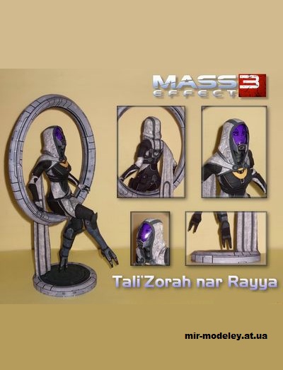 №14638 - Tali'Zorah nar Rayya (DaiShiHUN / Mass Effect 3) из бумаги — развертка (шаблон) papercraft скачать бесплатно | Мир бумажного моделирования