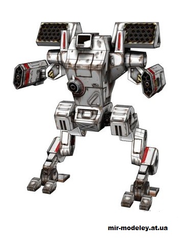 №14647 - Arctic Wolf (MechWarrior) из бумаги — развертка (шаблон) papercraft скачать бесплатно | Мир бумажного моделирования