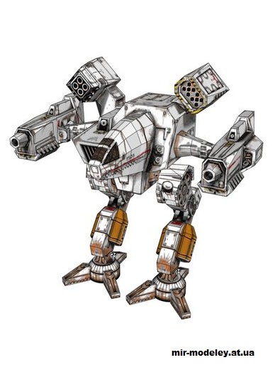 №14653 - Cauldronborn (Mechwarrior 4) из бумаги — развертка (шаблон) papercraft скачать бесплатно | Мир бумажного моделирования