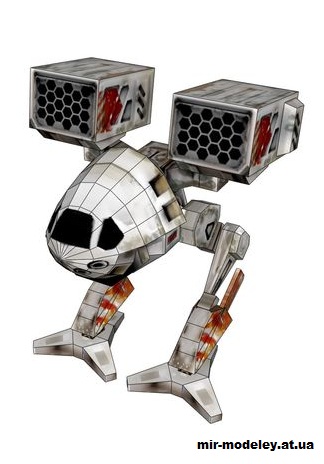№14654 - Catapult (Mechwarrior 4) из бумаги — развертка (шаблон) papercraft скачать бесплатно | Мир бумажного моделирования