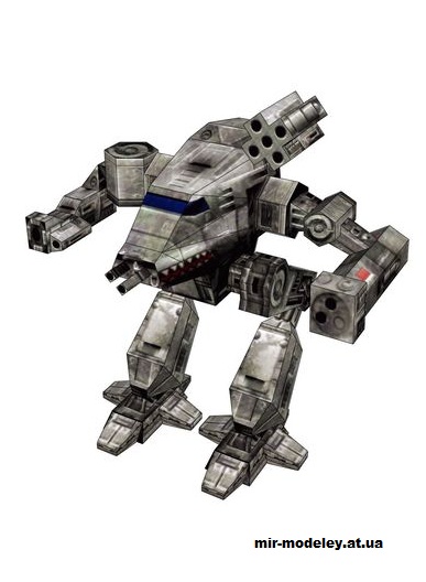 №14657 - Bushwacker (Mechwarrior 3) из бумаги — развертка (шаблон) papercraft скачать бесплатно | Мир бумажного моделирования