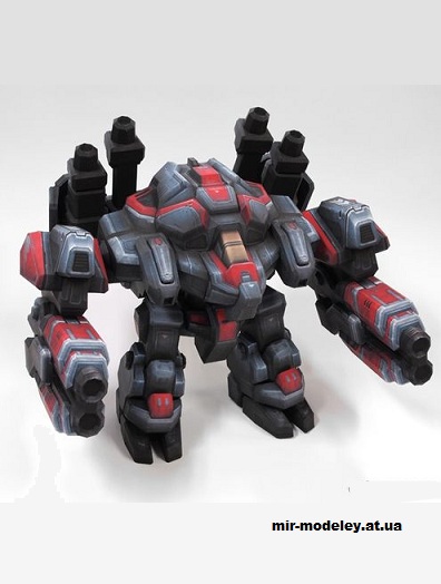 №14665 - Thor (Starcraft 2) из бумаги — развертка (шаблон) papercraft скачать бесплатно | Мир бумажного моделирования