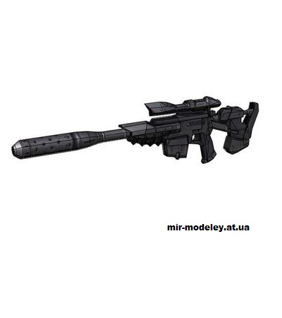 №14668 - C10 Canister Rifle (StarCraft 2) из бумаги — развертка (шаблон) papercraft скачать бесплатно | Мир бумажного моделирования