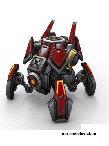 №14672 - Widow Mine (StarCraft) из бумаги — развертка (шаблон) papercraft скачать бесплатно | Мир бумажного моделирования