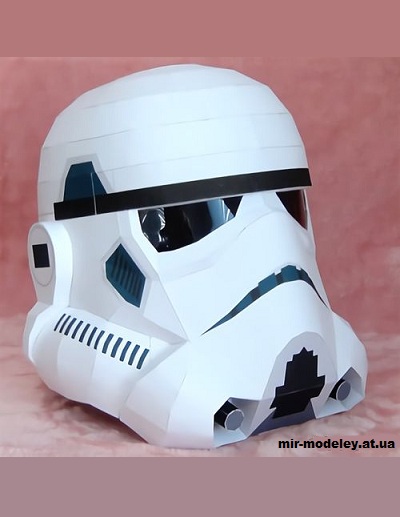 №14700 - Шлем пехотинца / Stormtrooper Helmet (Star Wars) из бумаги — развертка (шаблон) papercraft скачать бесплатно | Мир бумажного моделирования