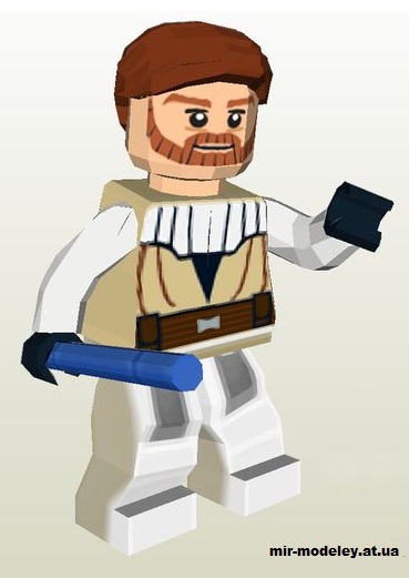№14712 - Lego Obi Van Kenobi (Star Wars) из бумаги — развертка (шаблон) papercraft скачать бесплатно | Мир бумажного моделирования