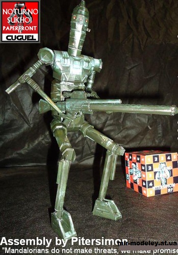 №14738 - IG-88 Assassin Droid (Noturno Sukhoi) из бумаги — развертка (шаблон) papercraft скачать бесплатно | Мир бумажного моделирования