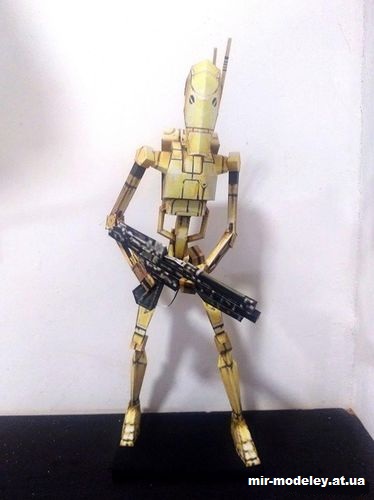 №14743 - Боевой дроид B1 (Star Wars) из бумаги — развертка (шаблон) papercraft скачать бесплатно | Мир бумажного моделирования
